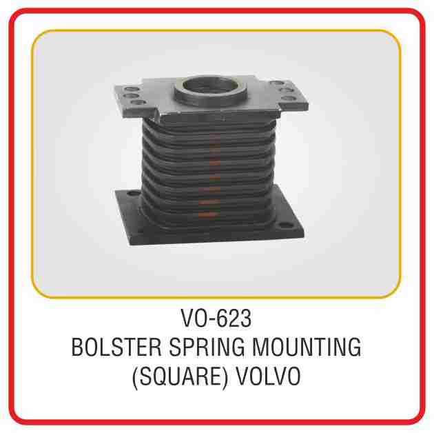 Bolster Spring Mounting (square) Volvo/tata Hywa Om (3hole)